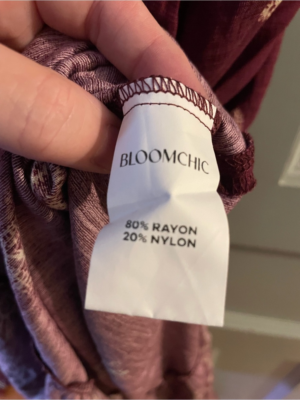 BloomChic Plum Embroidered V-Neck Midi Dress - Picture 4 of 5
